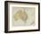 Map Showing Australia Tasmania New Zealand and Neighbouring Islands-null-Framed Photographic Print