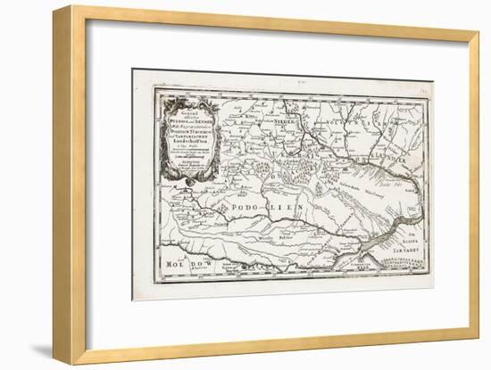 Map Showing Both Poltava and Bender-Gabriel Bodenehr the Elder-Framed Giclee Print