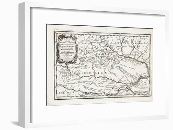 Map Showing Both Poltava and Bender-Gabriel Bodenehr the Elder-Framed Giclee Print