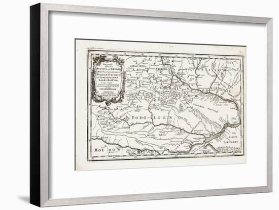 Map Showing Both Poltava and Bender-Gabriel Bodenehr the Elder-Framed Giclee Print