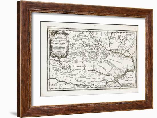 Map Showing Both Poltava and Bender-Gabriel Bodenehr the Elder-Framed Giclee Print