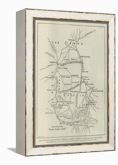 Map Showing the Disputed Frontier Between Russian Turkestan and Afghanistan-null-Framed Premier Image Canvas