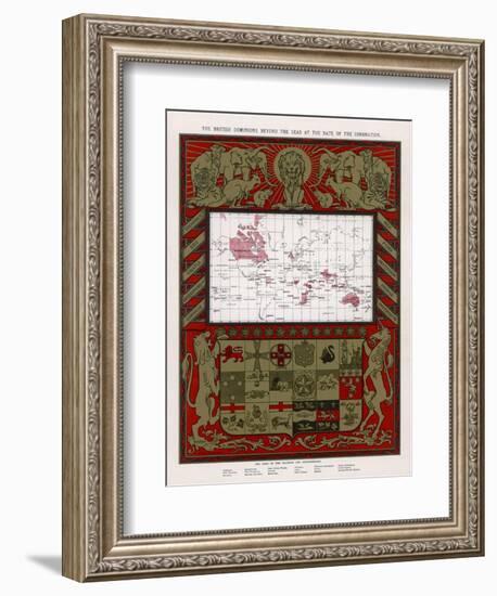 Map Showing the Extent of the British Empire in 1902, The Empire on Which the Sun Never Sets!-G. Amato-Framed Art Print