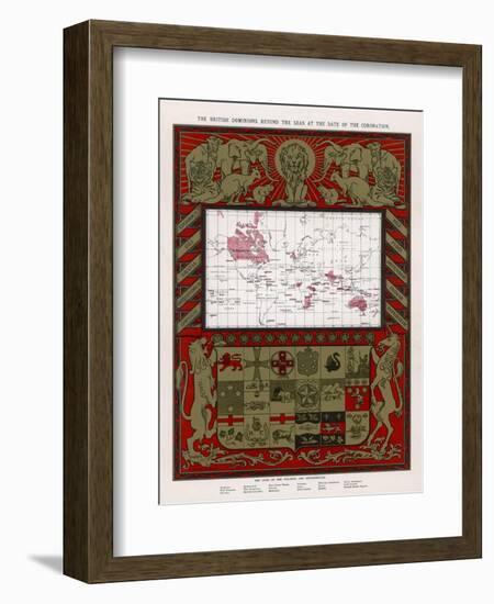 Map Showing the Extent of the British Empire in 1902, The Empire on Which the Sun Never Sets!-G. Amato-Framed Art Print