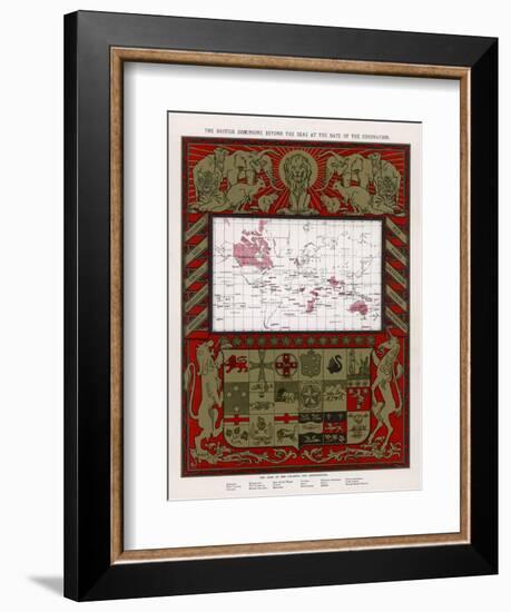 Map Showing the Extent of the British Empire in 1902, The Empire on Which the Sun Never Sets!-G. Amato-Framed Art Print