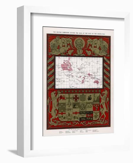 Map Showing the Extent of the British Empire in 1902, The Empire on Which the Sun Never Sets!-G. Amato-Framed Art Print