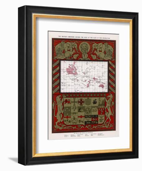 Map Showing the Extent of the British Empire in 1902, The Empire on Which the Sun Never Sets!-G. Amato-Framed Art Print