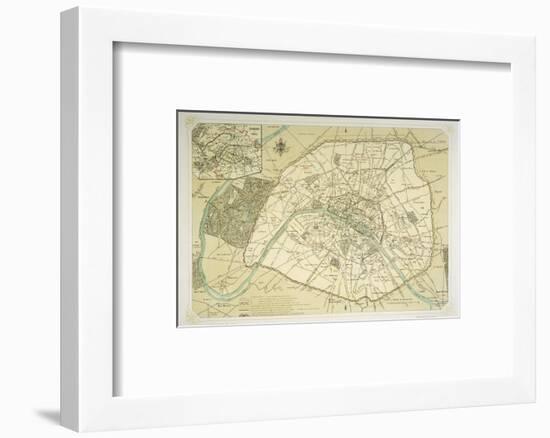 Map Showing the Growth of Paris from Its Earliest Origins to the Latest Projects Under Napoleon III-Felix Benoist-Framed Photographic Print