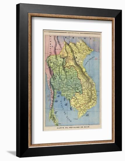 Map Showing the Kingdom of Siam Now Thailand-null-Framed Photographic Print
