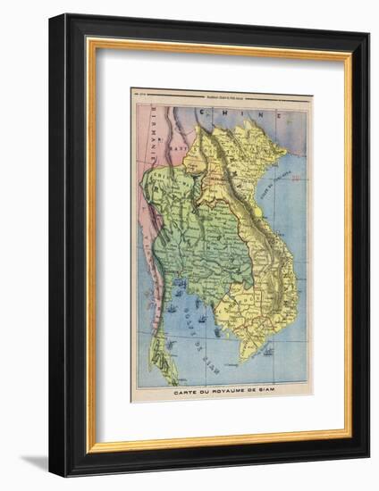 Map Showing the Kingdom of Siam Now Thailand-null-Framed Photographic Print