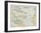 Map Showing the Voyages of Christopher Columbus-null-Framed Art Print