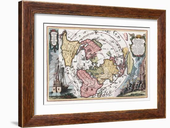 Map Showing Track of Magellan's Voyage around the World-null-Framed Giclee Print