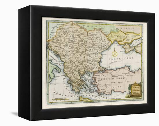 Map Showing Turkey in Europe and Its Neighbouring European States of the Balkans-T. Conder-Framed Stretched Canvas