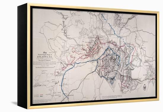 Map: Siege Of Atlanta 1864-null-Framed Premier Image Canvas