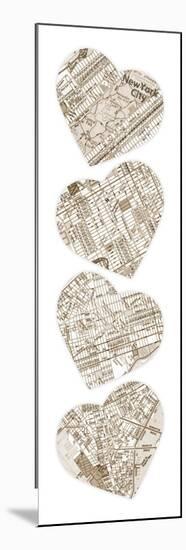 Map to Your Heart - Manhattan 4-Jace Grey-Mounted Art Print