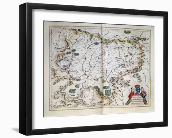 Map -Transylvania Sibenburgen-null-Framed Giclee Print