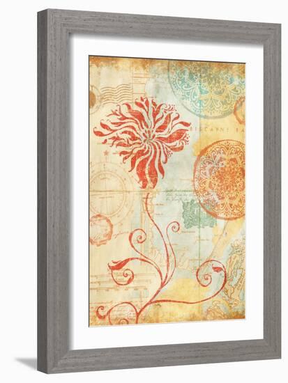 Map Wallflower I-Elizabeth Medley-Framed Art Print