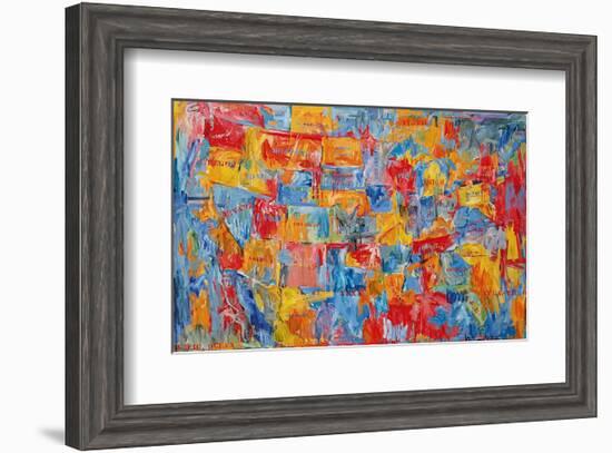 Map-Jasper Johns-Framed Art Print