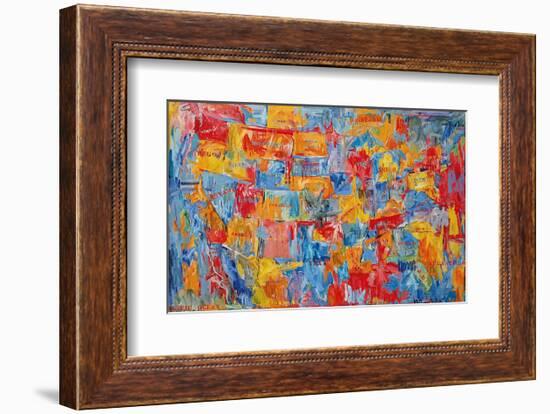 Map-Jasper Johns-Framed Art Print