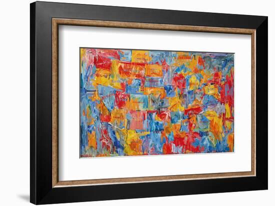 Map-Jasper Johns-Framed Art Print