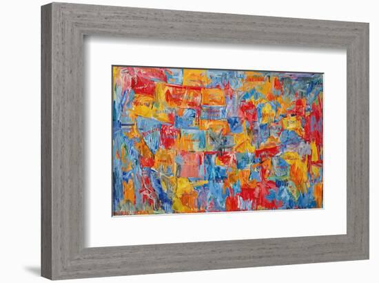 Map-Jasper Johns-Framed Art Print