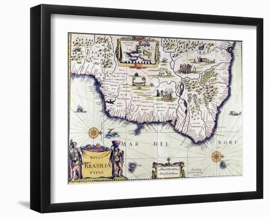 Mapa de Brasil, Servicio Cartográfico Del Ejército, Madrid, España-null-Framed Giclee Print