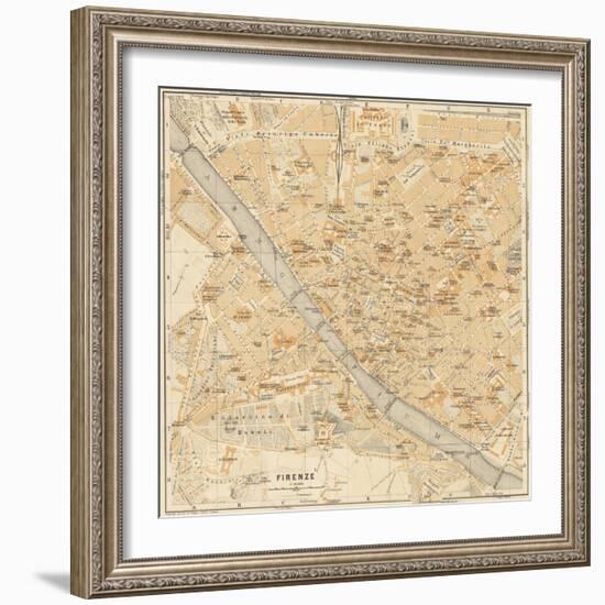 Mapa Di Firenze, 1896-Lorenzo Fiore-Framed Art Print