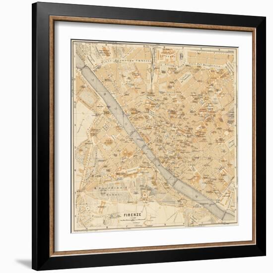 Mapa Di Firenze, 1896-Lorenzo Fiore-Framed Art Print