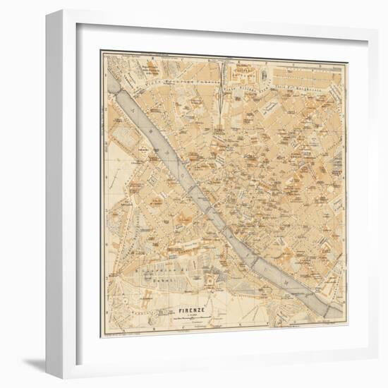 Mapa Di Firenze, 1896-Lorenzo Fiore-Framed Art Print