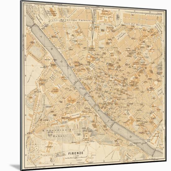 Mapa Di Firenze, 1896-Lorenzo Fiore-Mounted Art Print