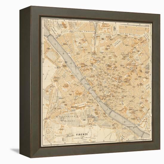 Mapa Di Firenze, 1896-Lorenzo Fiore-Framed Stretched Canvas