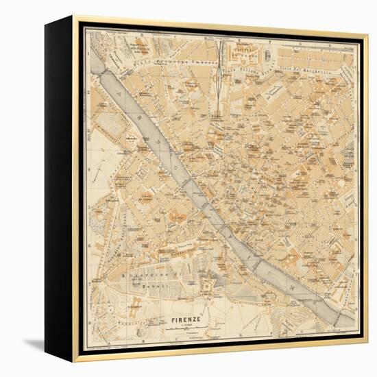 Mapa Di Firenze, 1896-Lorenzo Fiore-Framed Stretched Canvas