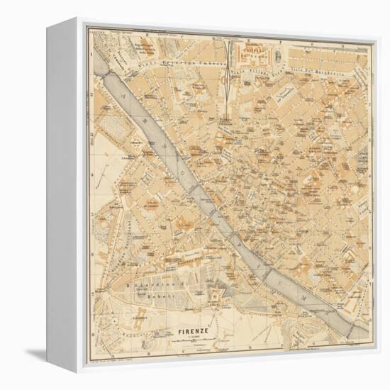 Mapa Di Firenze, 1896-Lorenzo Fiore-Framed Stretched Canvas