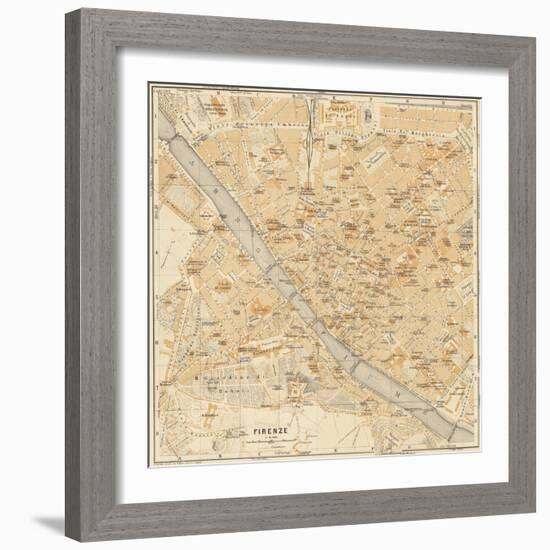 Mapa Di Firenze, 1896-Lorenzo Fiore-Framed Premium Giclee Print