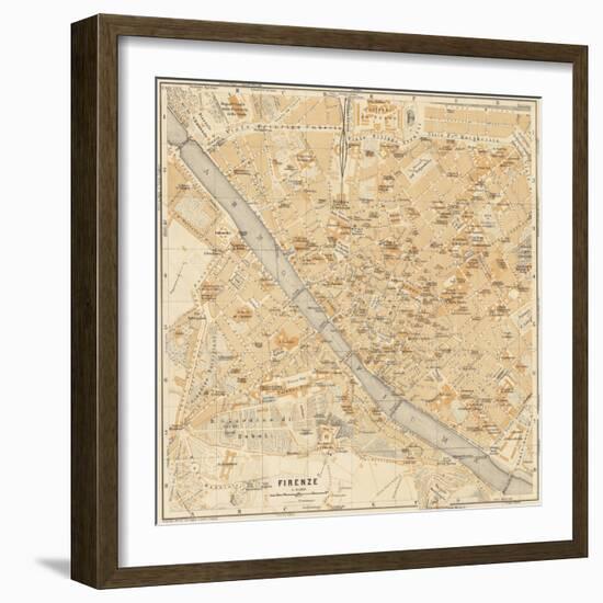 Mapa Di Firenze, 1896-Lorenzo Fiore-Framed Premium Giclee Print