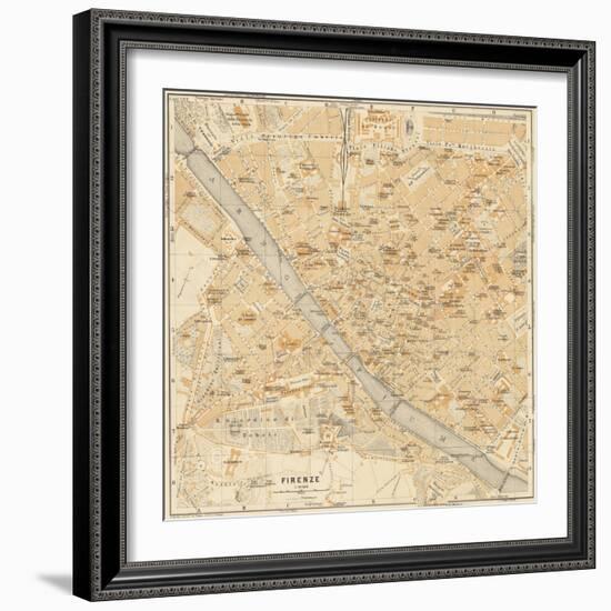 Mapa Di Firenze, 1896-Lorenzo Fiore-Framed Premium Giclee Print