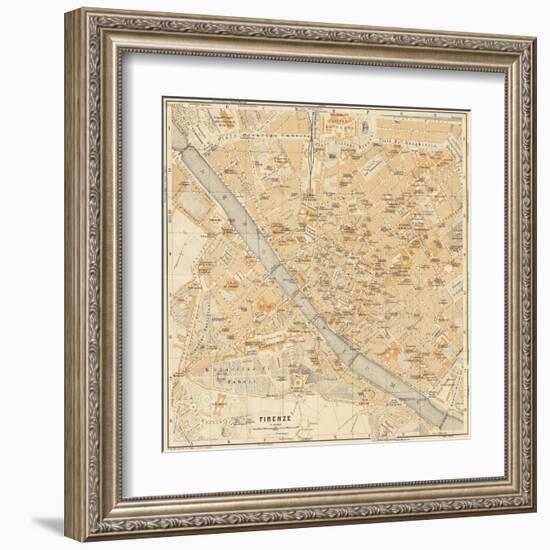 Mapa Di Firenze, 1896-Lorenzo Fiore-Framed Art Print