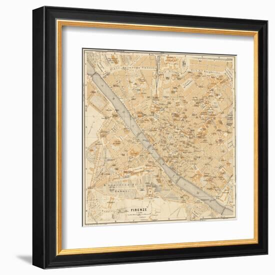 Mapa Di Firenze, 1896-Lorenzo Fiore-Framed Art Print