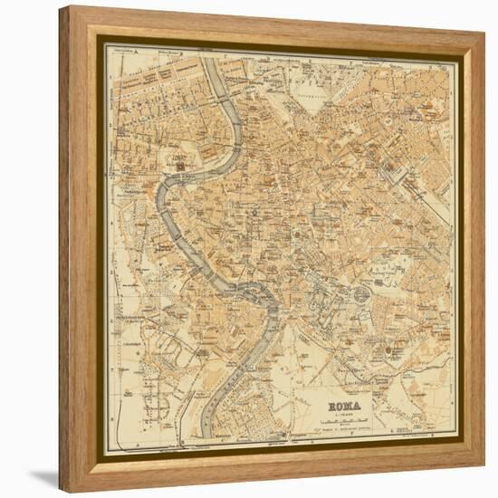Mapa Di Roma, 1898-Lorenzo Fiore-Framed Stretched Canvas