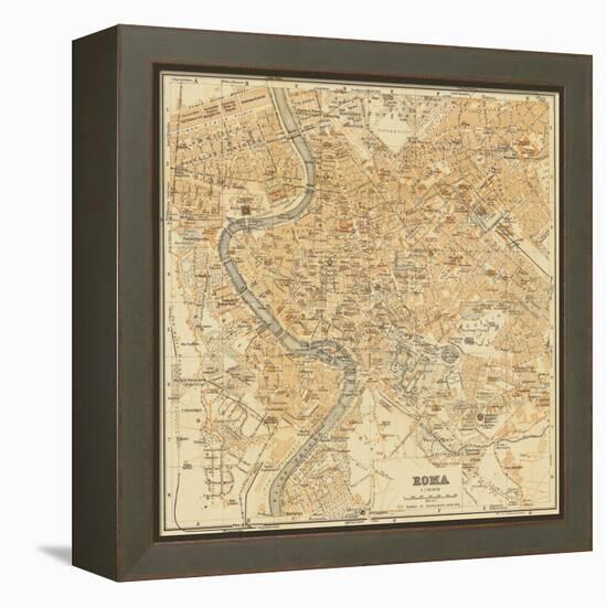 Mapa Di Roma, 1898-Lorenzo Fiore-Framed Stretched Canvas