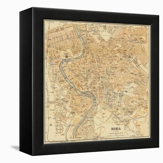 Mapa Di Roma, 1898-Lorenzo Fiore-Framed Stretched Canvas