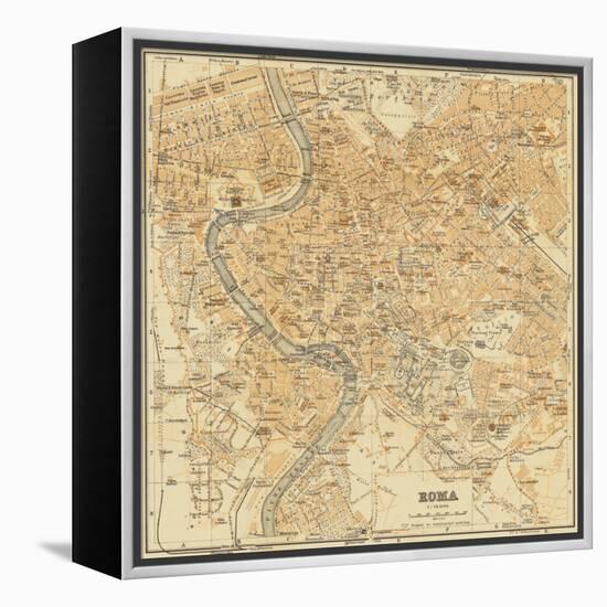 Mapa Di Roma, 1898-Lorenzo Fiore-Framed Stretched Canvas