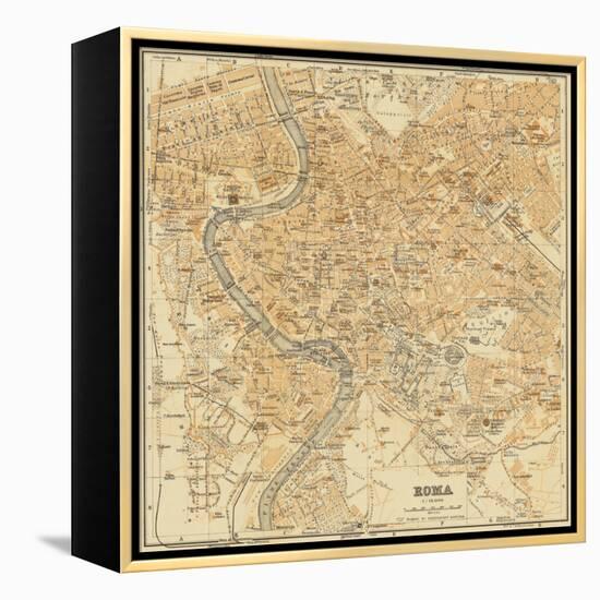 Mapa Di Roma, 1898-Lorenzo Fiore-Framed Stretched Canvas