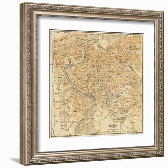 Mapa Di Roma, 1898-Lorenzo Fiore-Framed Art Print