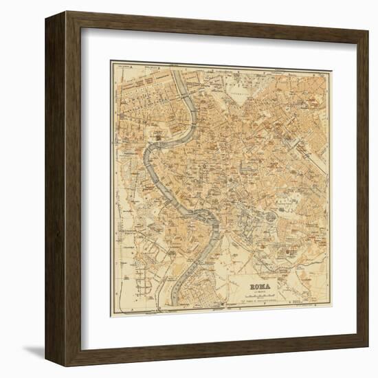 Mapa Di Roma, 1898-Lorenzo Fiore-Framed Art Print