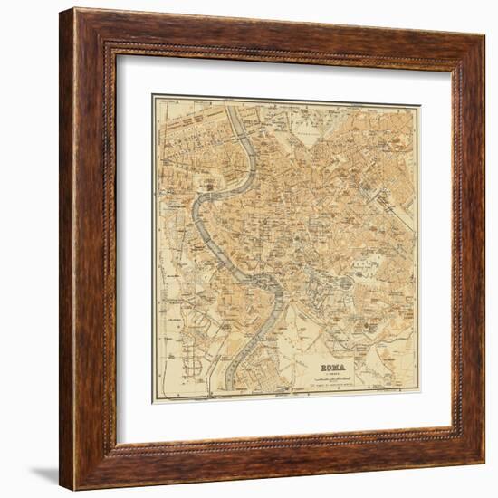 Mapa Di Roma, 1898-Lorenzo Fiore-Framed Art Print