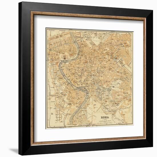 Mapa Di Roma, 1898-Lorenzo Fiore-Framed Art Print