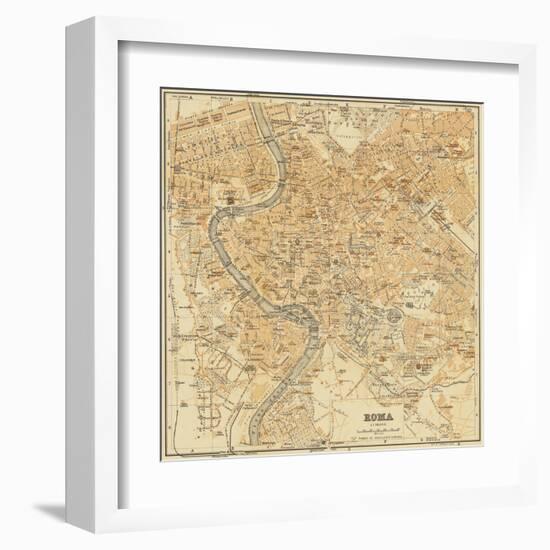 Mapa Di Roma, 1898-Lorenzo Fiore-Framed Art Print