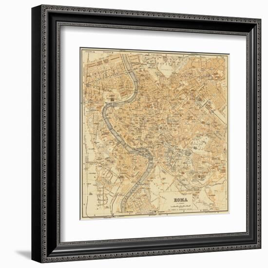 Mapa Di Roma, 1898-Lorenzo Fiore-Framed Art Print