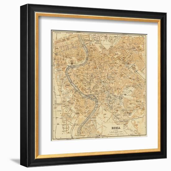 Mapa Di Roma, 1898-Lorenzo Fiore-Framed Art Print